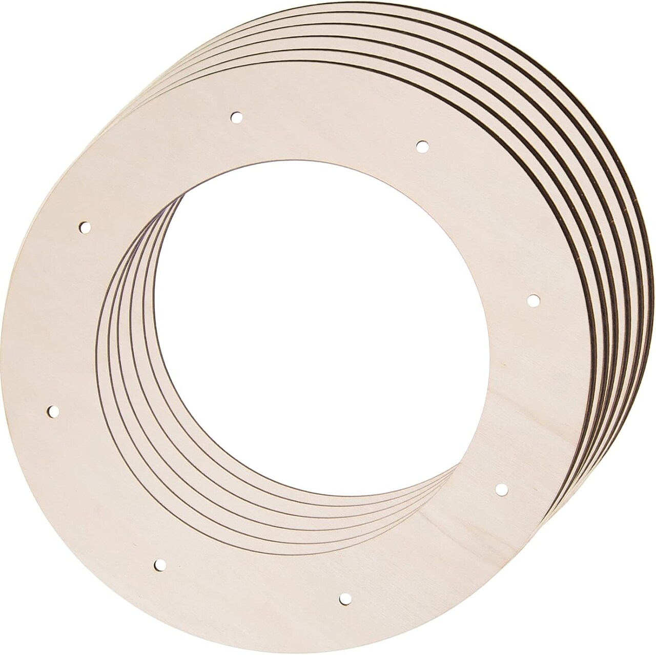 12 Pcs Wooden Wreath Frames for Crafts Unfinished Wooden Craft Floral Hoop Rings DIY Garland Wood Hanging Decorations for DIY Holiday Wreath Wall Home Craft Decor,12 Inch